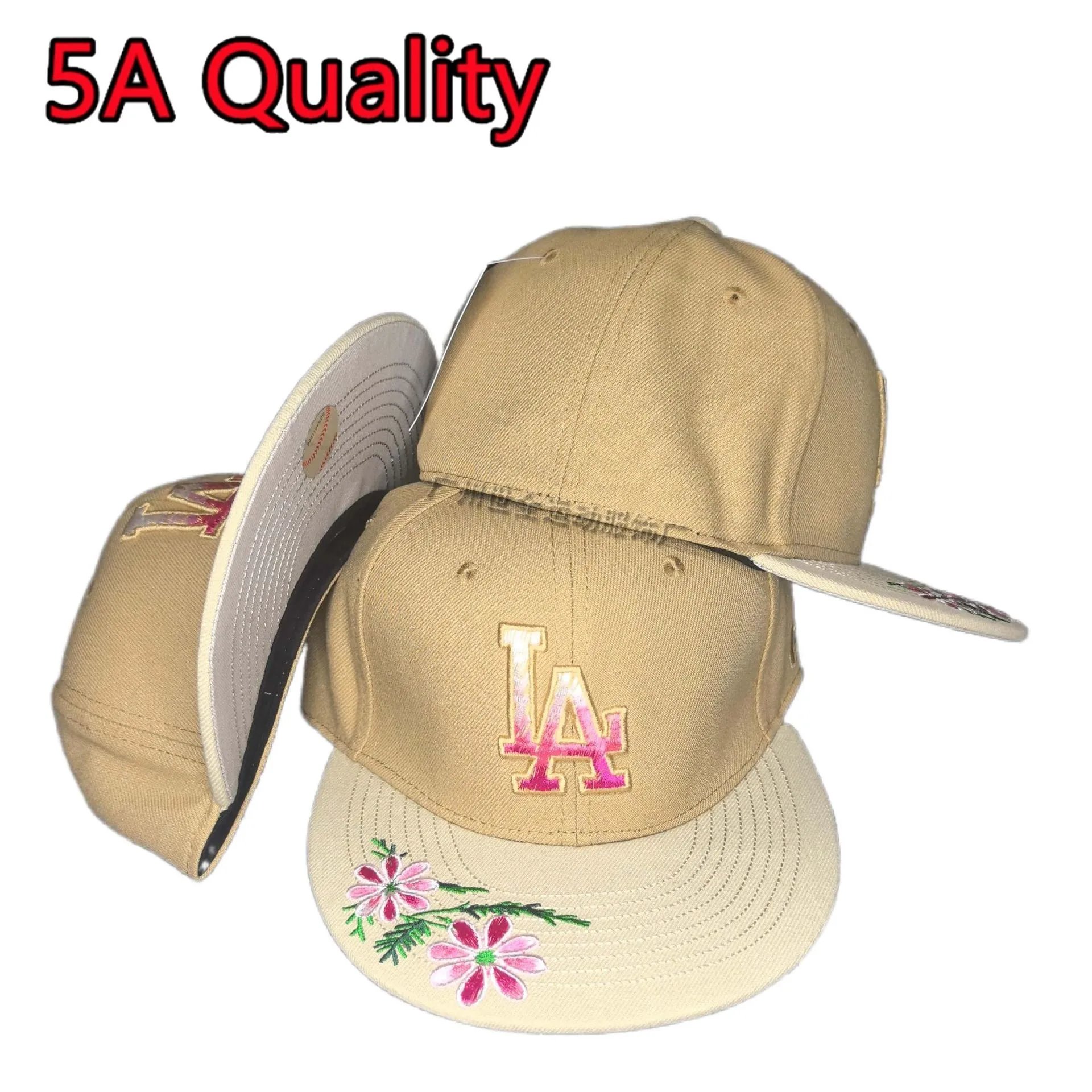 New Era 59Fifty LA Dodgers Rose Embroidery Black Snapback Hat - 11