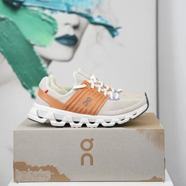 On Cloudmonster Beige Mesh Running Shoes - 5