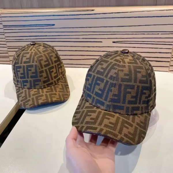 Fendi FF Logo Monogram Baseball Cap Gray - 11