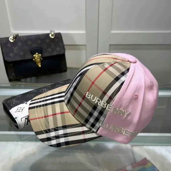 Burberry Check & Pink Baseball Cap - 1