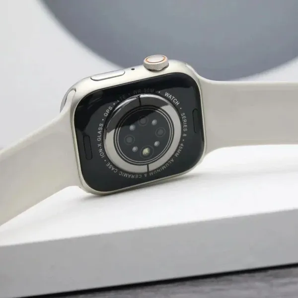 Apple Watch Ultra 2 Black, Orange, and Beige Sport Bands Smartwatches - 7