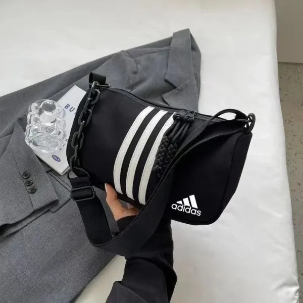 Adidas Originals Three-Stripes Bucket Crossbody Bag Black - 1