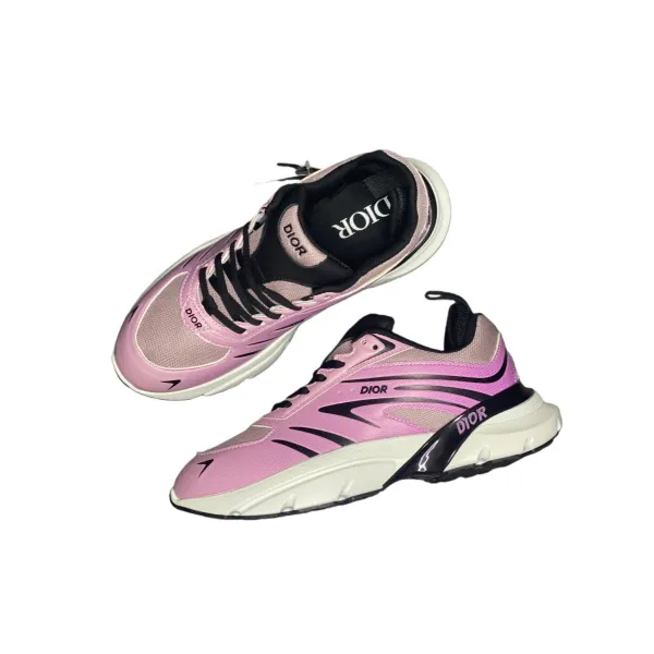 Dior B44 Pink Mesh Chunky Sneakers - 1