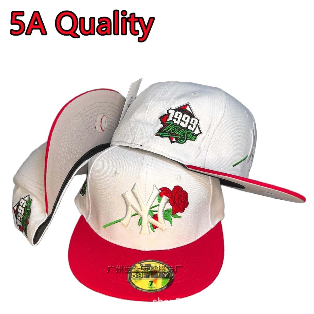 New Era 59Fifty LA Dodgers Rose Embroidery Black Snapback Hat - 5