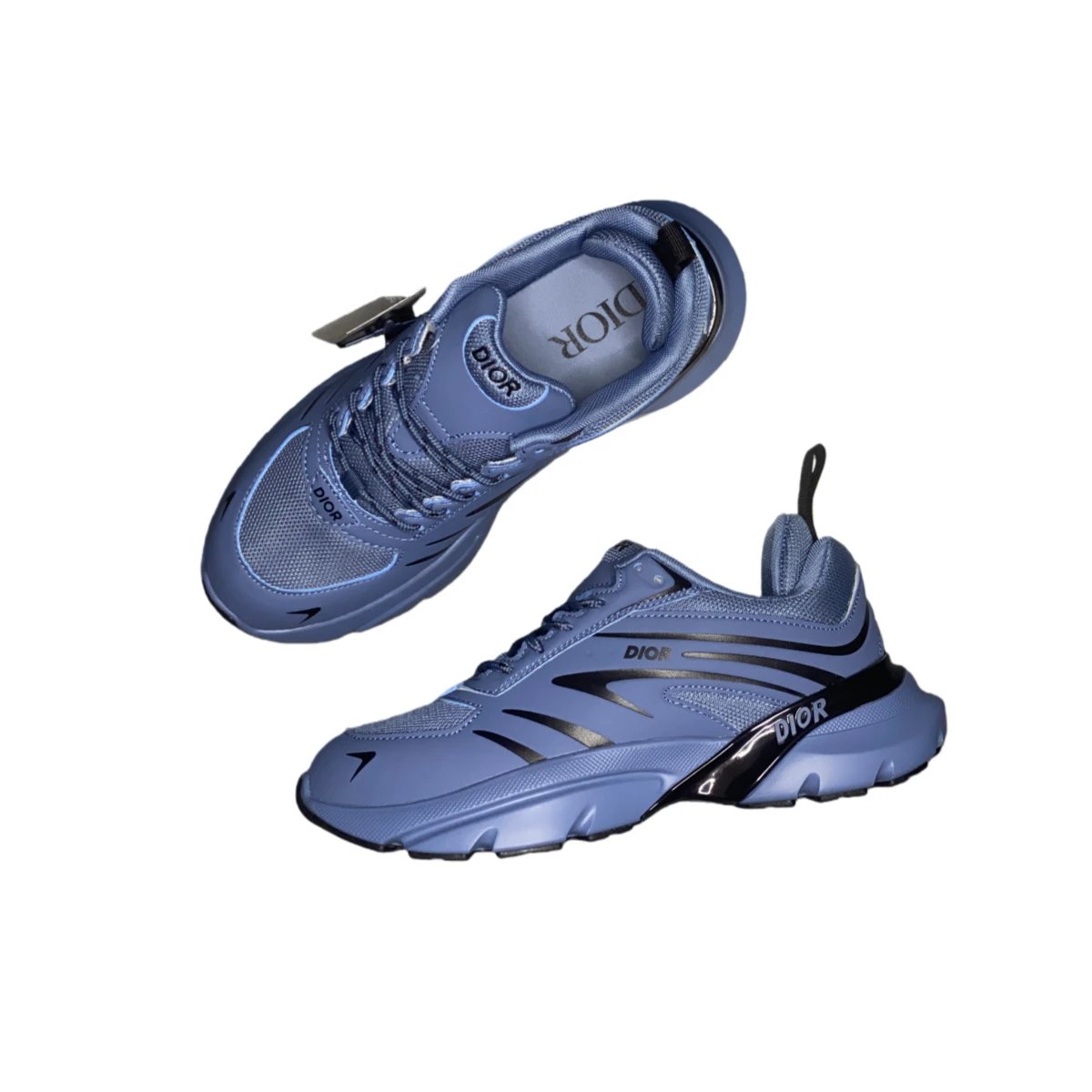 Dior B44 Silver Gradient Chunky Sneakers - 7