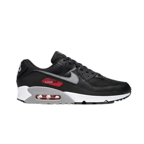 Nike Air Max 90 Black/Red/Gray Sneakers - 18