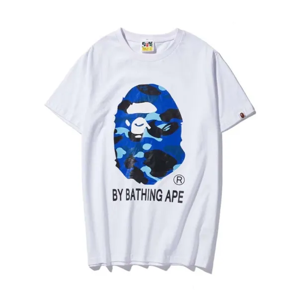 A Bathing Ape Purple Ape Head Graphic T-Shirt - 31