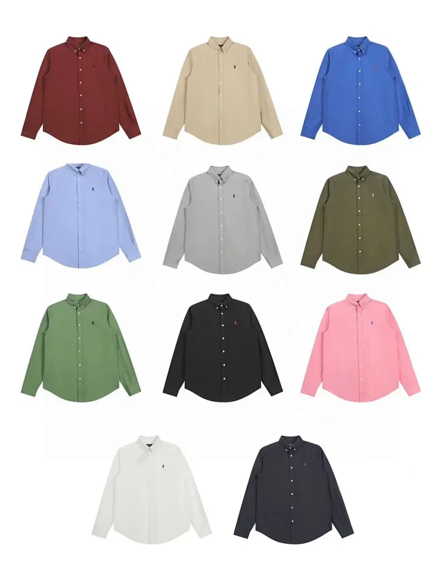 Polo Ralph Lauren Shirts Long-Sleeve Button-Down Oxford Shirt with Pony Embroidery product detail image 1