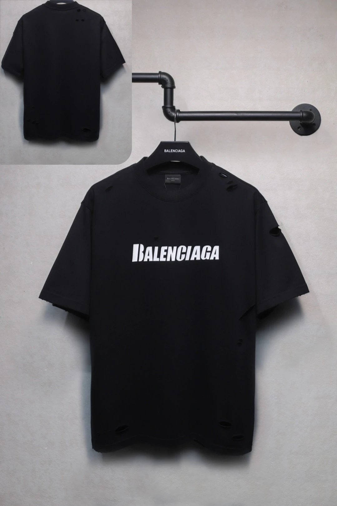 Off-White Wave Logo Black T-Shirt - 36