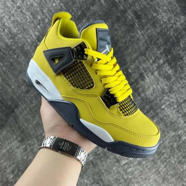 Air Jordan 4 Retro 'Thunder' Yellow Sneakers - 1
