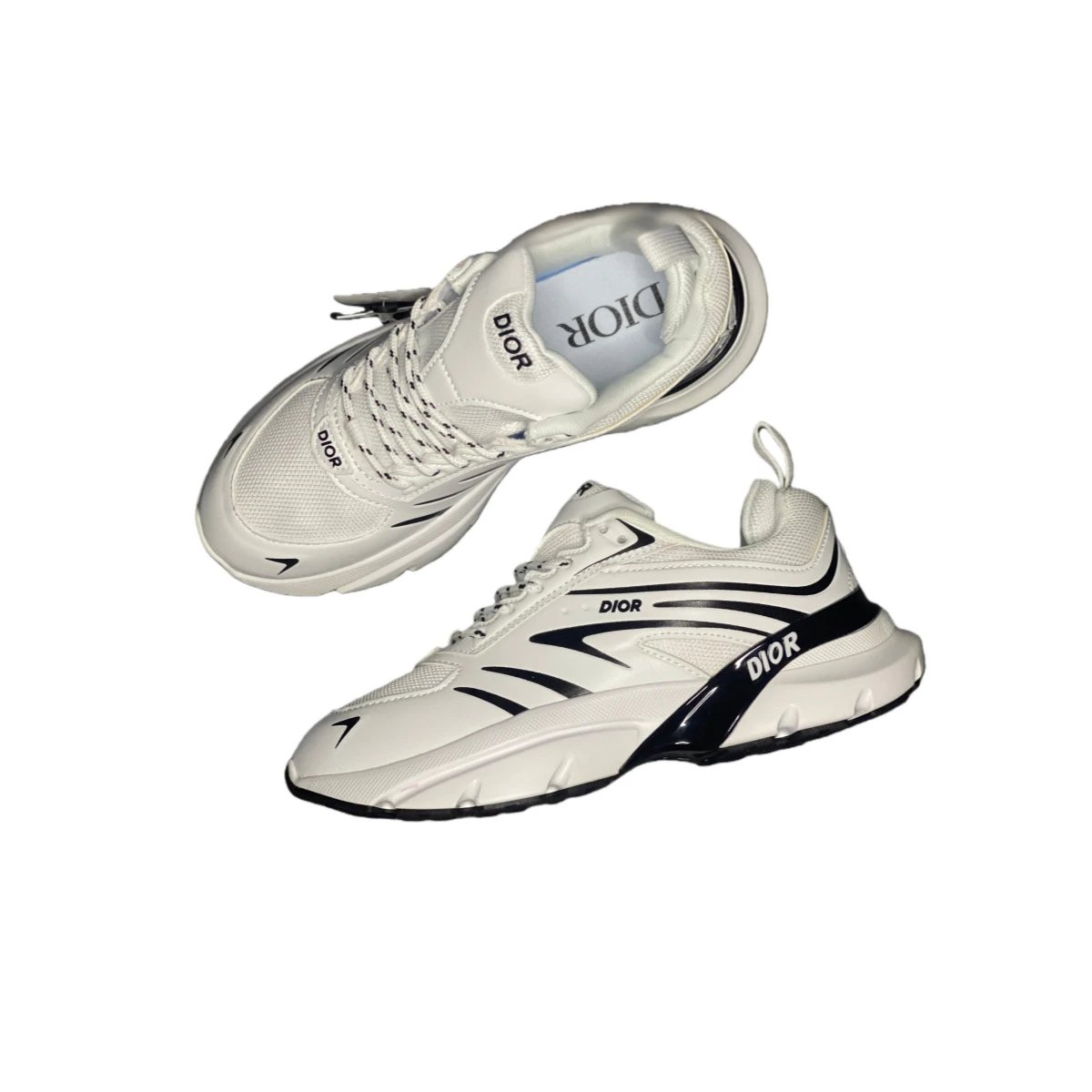 Dior B44 Silver Gradient Chunky Sneakers - 8