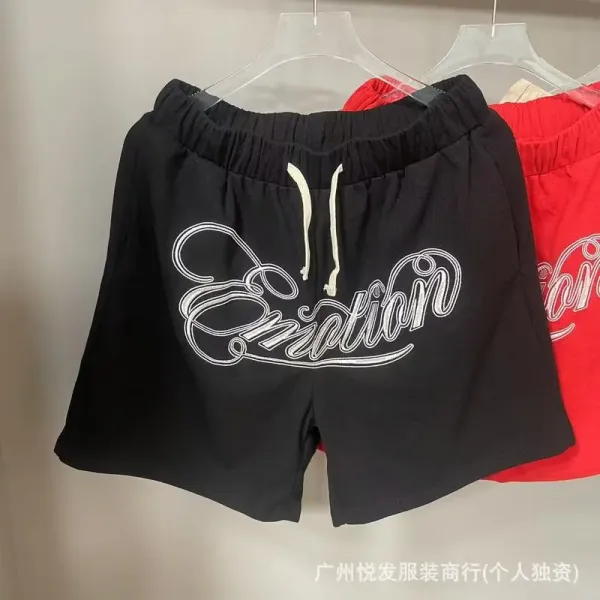 Design Streetwear Graphic Sweatpants in Black and Sky Blue - 7