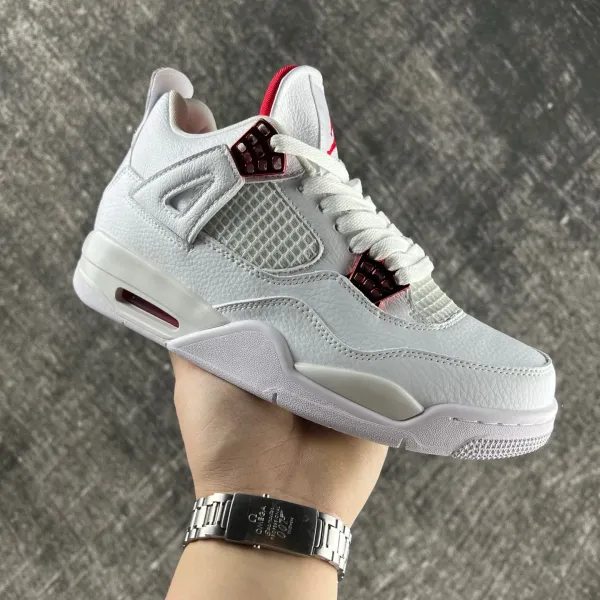Air Jordan 4 Retro White Cement Red Sneakers - 1
