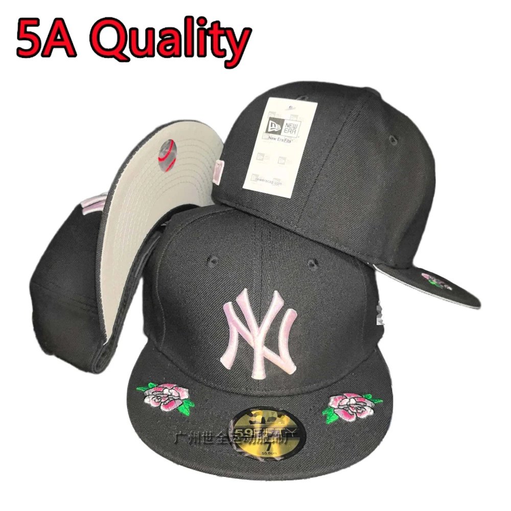 New Era 59Fifty LA Dodgers Rose Embroidery Black Snapback Hat - 8