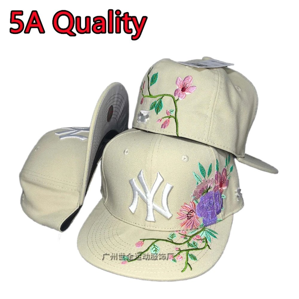 New Era 59Fifty LA Dodgers Rose Embroidery Black Snapback Hat - 4