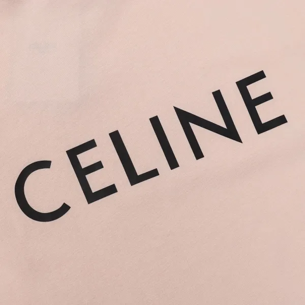 Celine Logo Print Light Blue T-Shirt - 23