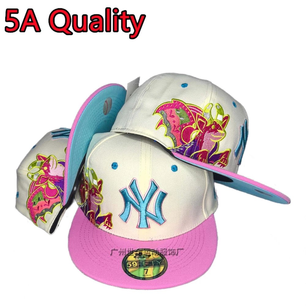 New Era 59Fifty LA Dodgers Rose Embroidery Black Snapback Hat - 9