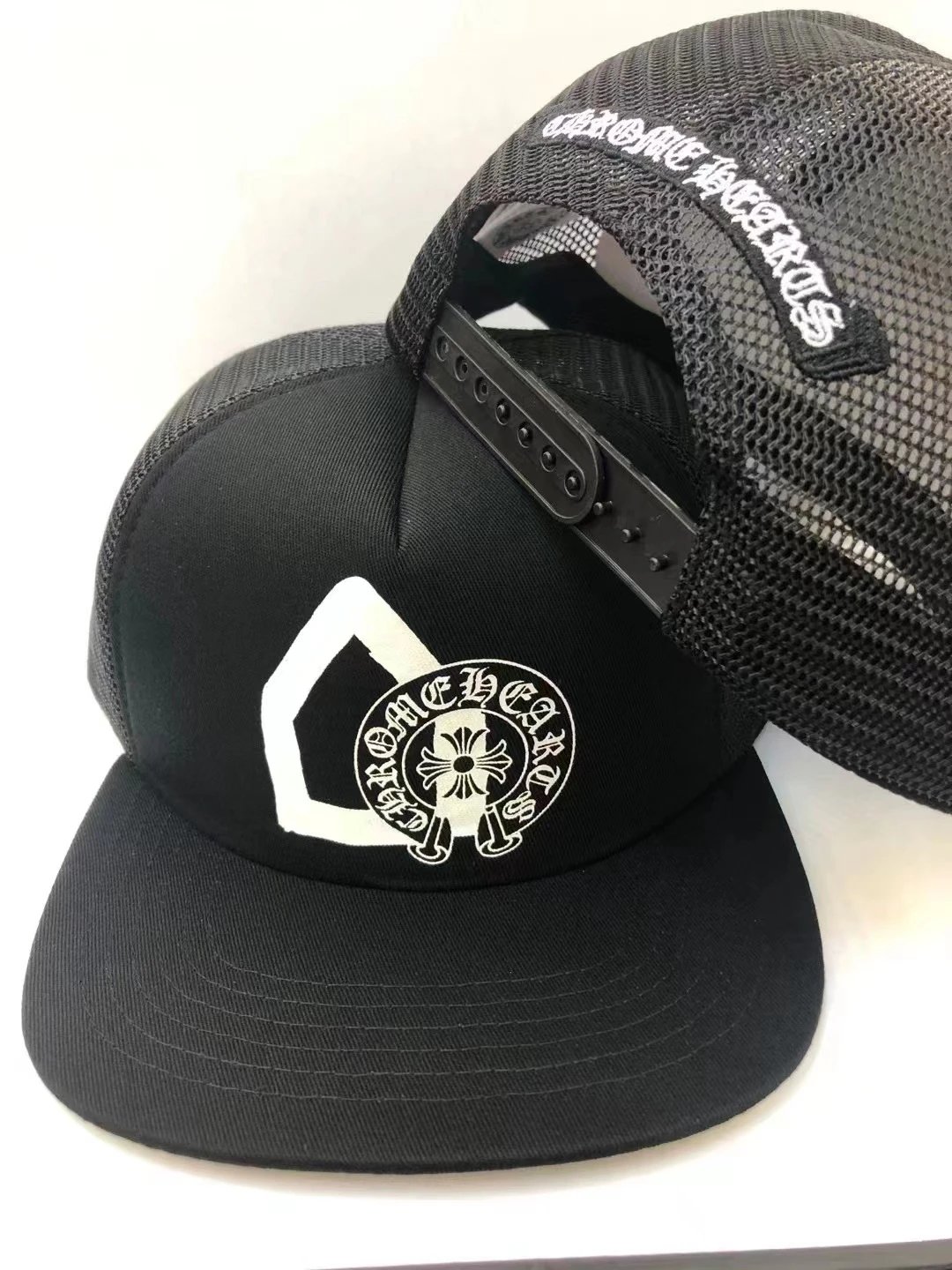 Chrome Hearts Hollywood USA Trucker Cap Black/White - 10