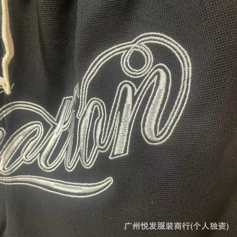 Design Streetwear Graphic Sweatpants in Black and Sky Blue - 8