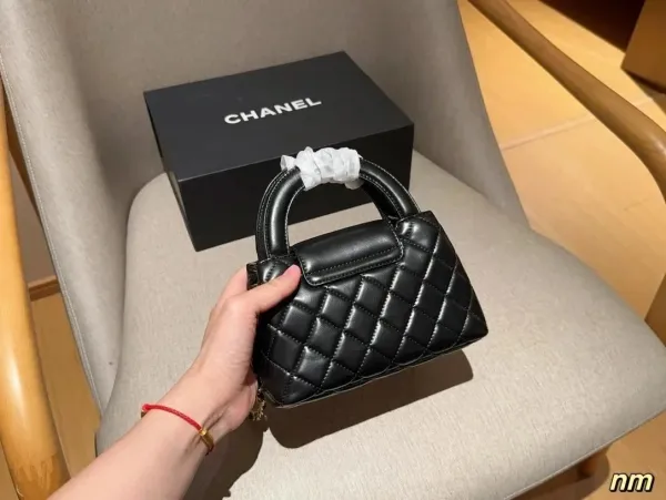 Chanel Mini Flap Bag Pink Quilted Leather with Pearl Handle Chain-Bag - 6
