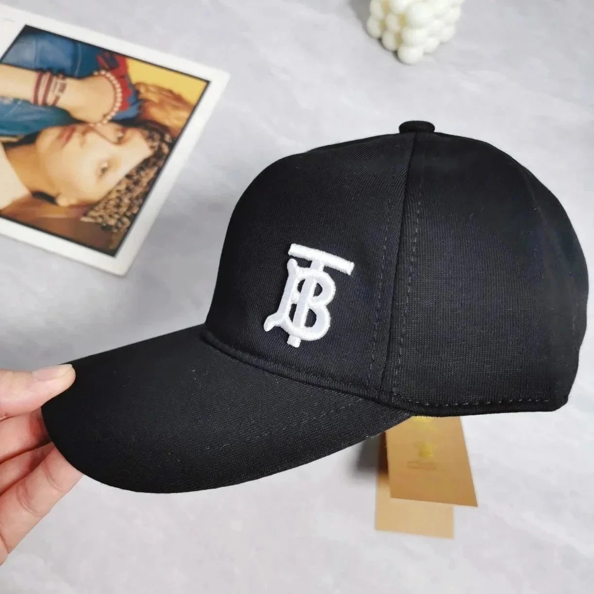Burberry Logo-Embroidered Black Baseball Cap - 4