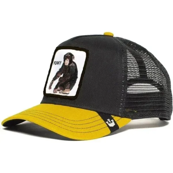 Gorilla Wear Funky Chimpanzee Trucker Cap Black Yellow - 1