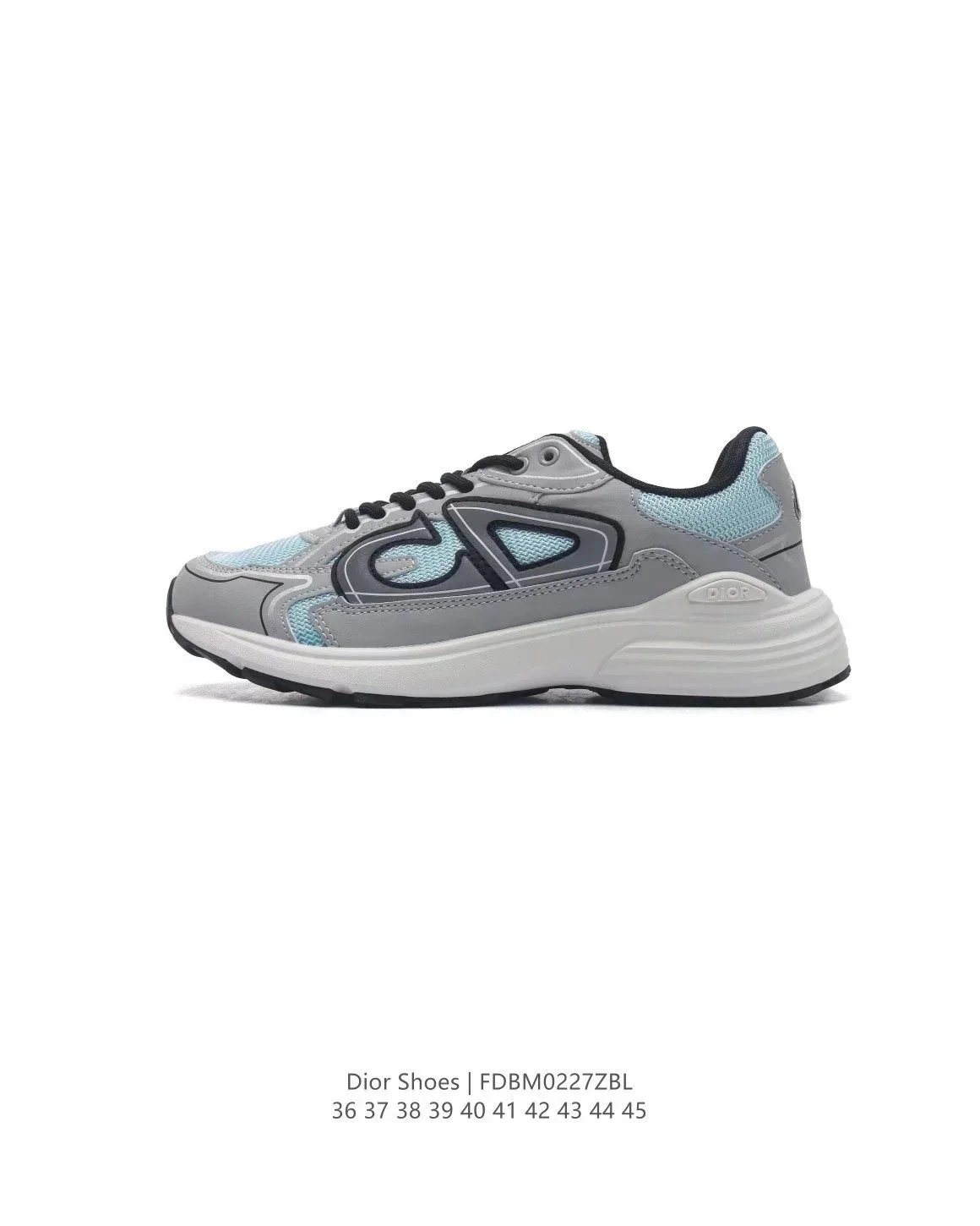 Dior B23 Low Sneakers Gray and Mint Blue Sneakers