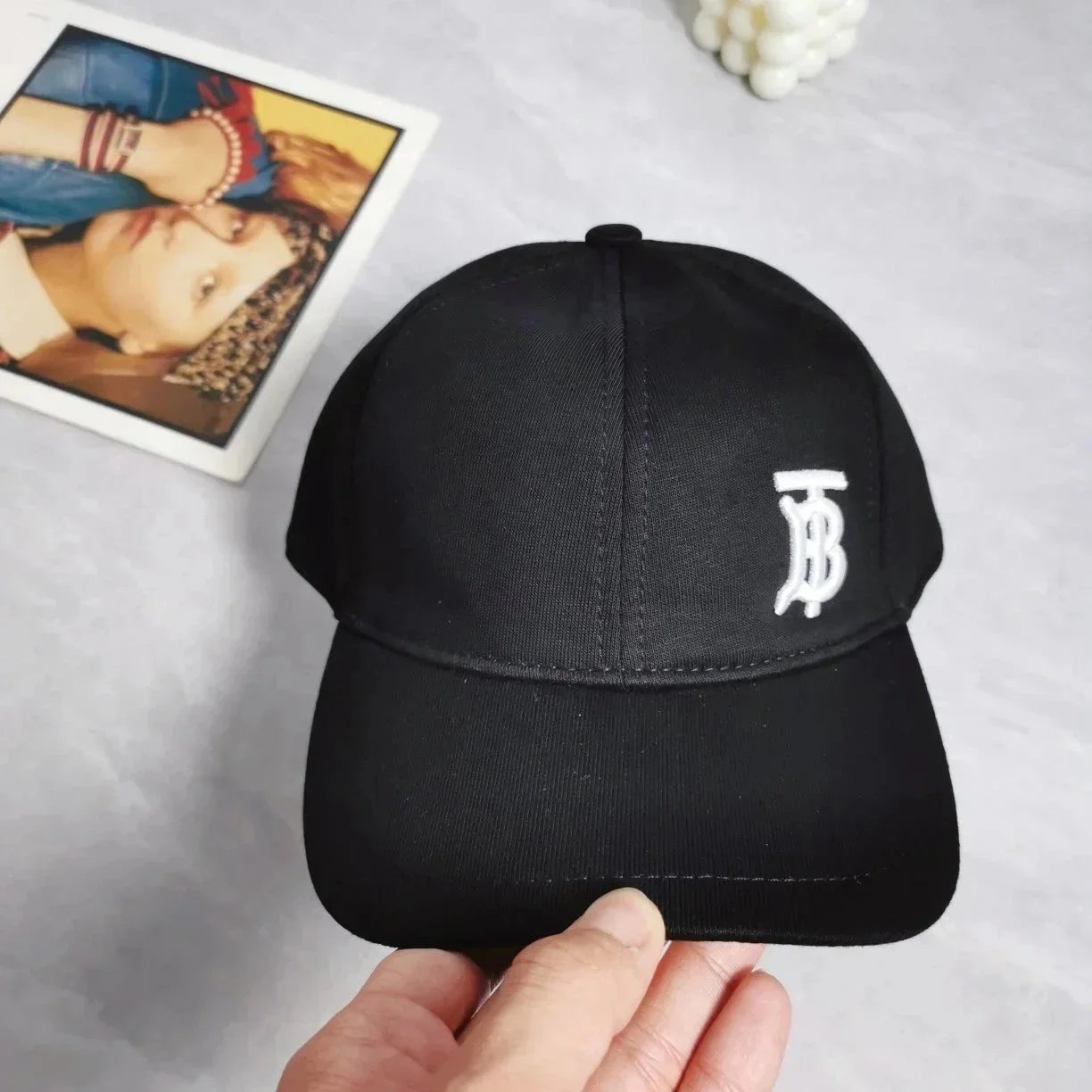 Burberry Logo-Embroidered Black Baseball Cap - 3