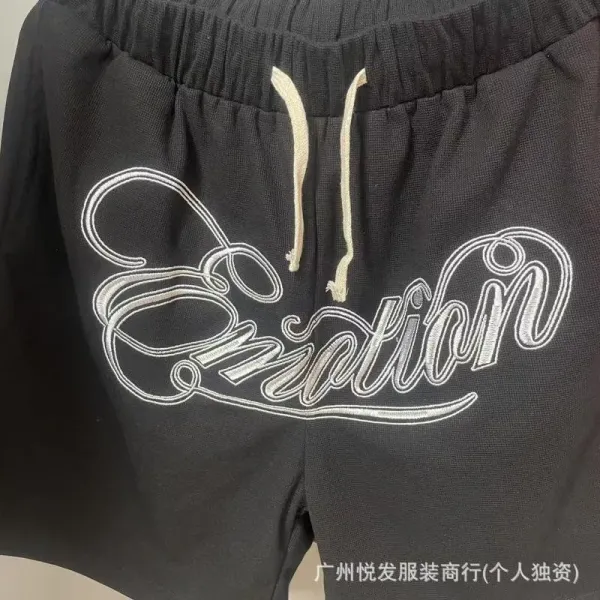 Design Streetwear Graphic Sweatpants in Black and Sky Blue - 9