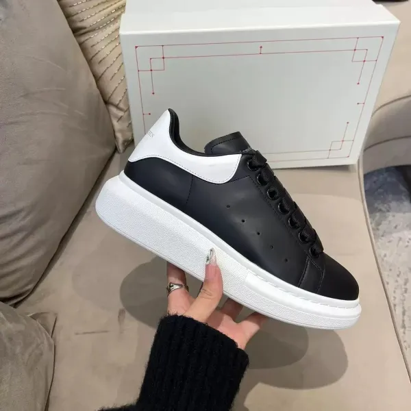 Alexander McQueen Oversized Sneakers Black and White Sneakers - 1