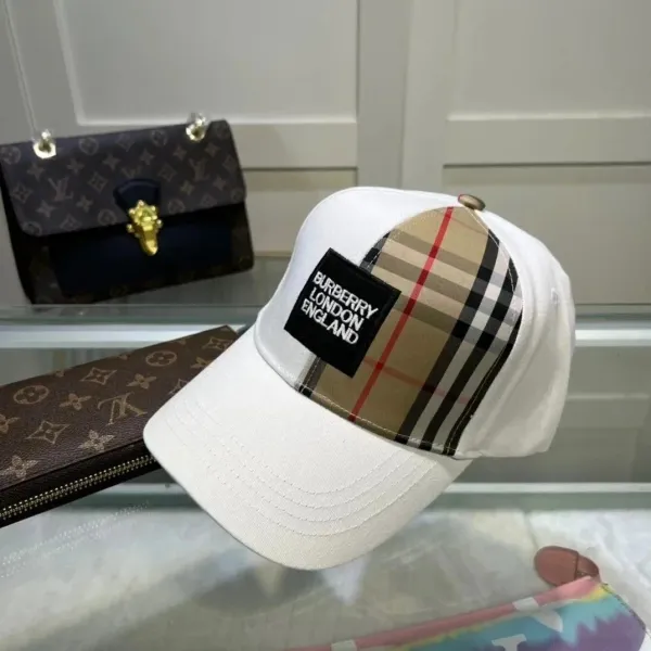 Burberry Classic Check Baseball Cap White - 1