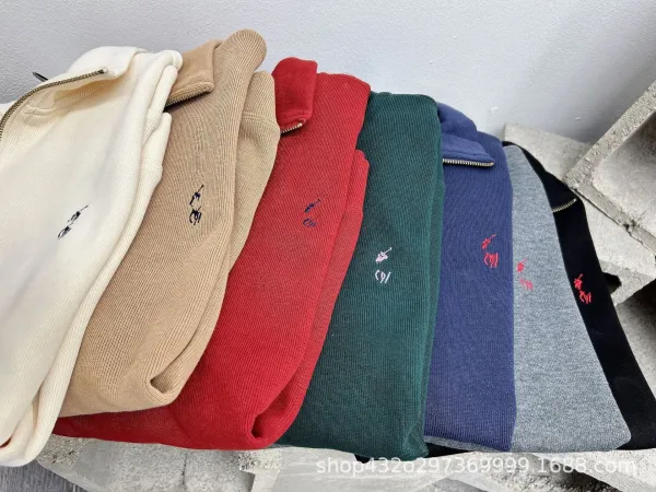 Ralph Lauren Polo Half-Zip Sweater Forest Green - 8