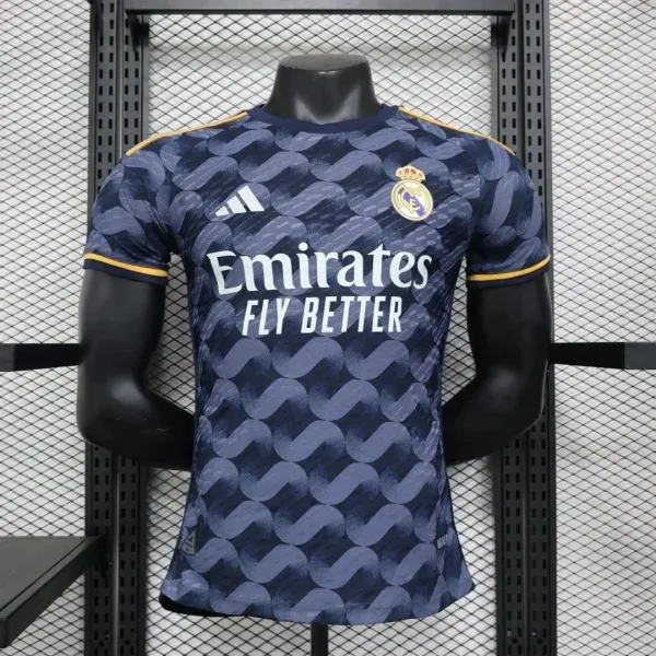 Real Madrid x Adidas 2024-25 Third Jersey Navy Patterned Sports T-Shirt - 1