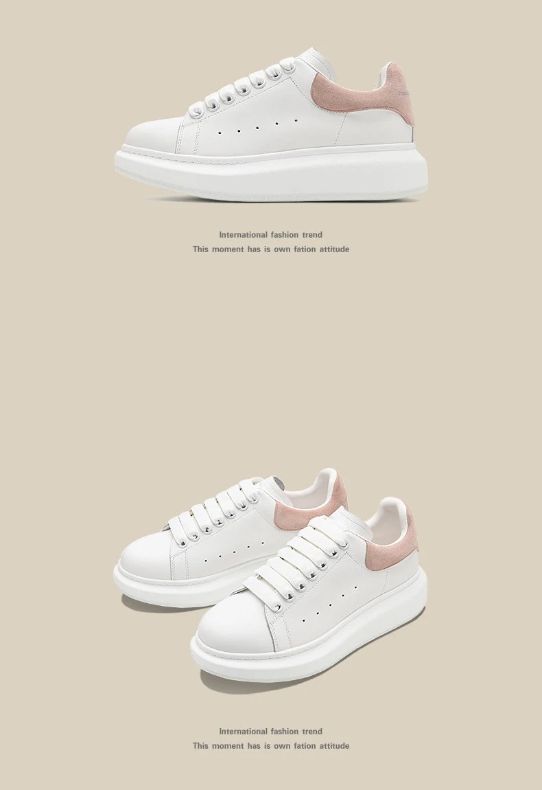 Alexander McQueen Oversized Sole White Sneakers - 24
