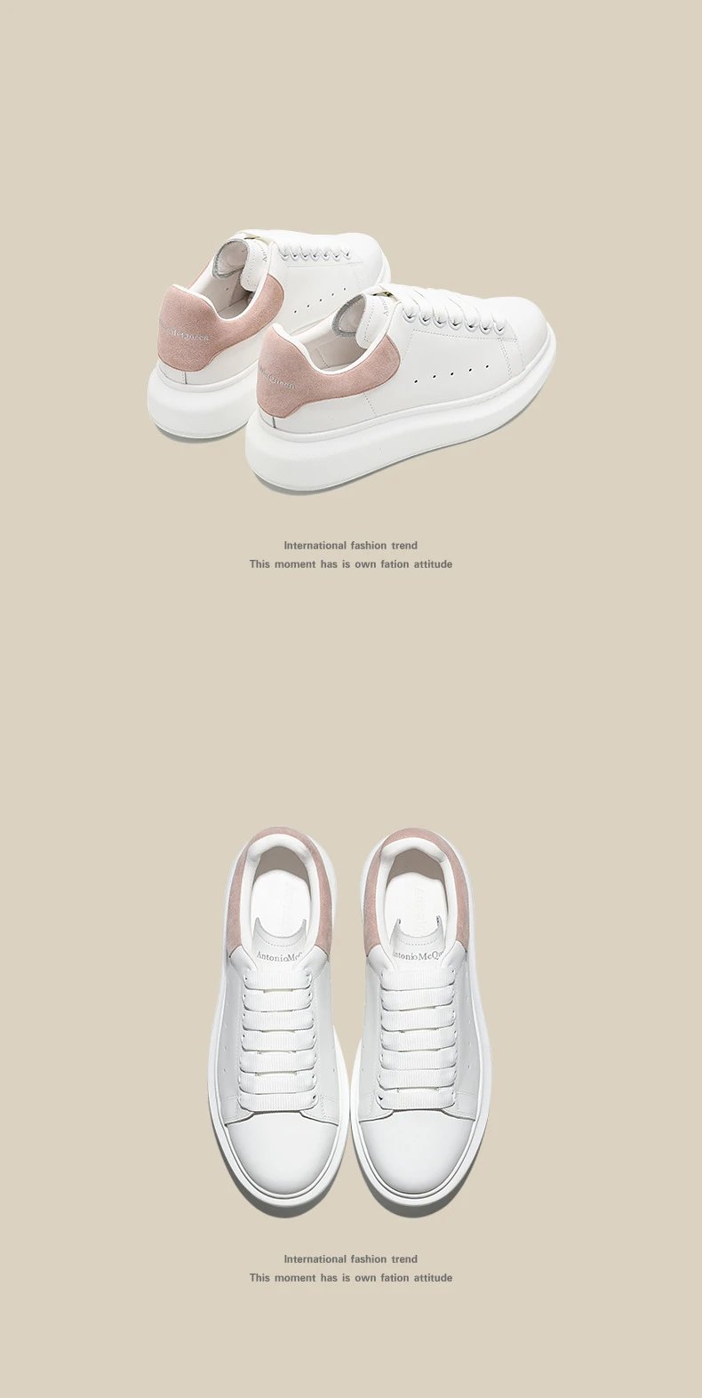 Alexander McQueen Oversized Sole White Sneakers - 25