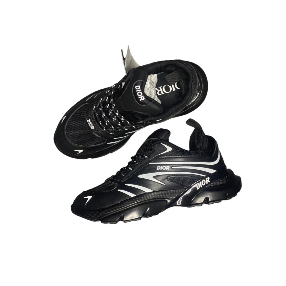Dior B44 Silver Gradient Chunky Sneakers - 4