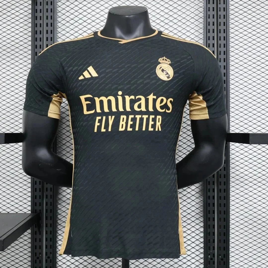 Adidas Real Madrid 2023-24 Third Jersey Black Gold - 1