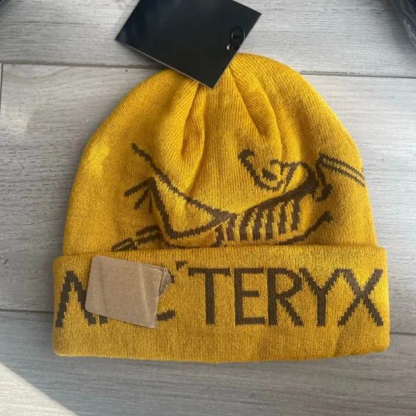 Arc'teryx Bird Logo Beanie Yellow Knit Hat - 1