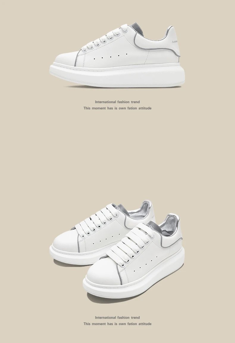 Alexander McQueen Oversized Sole White Sneakers - 27