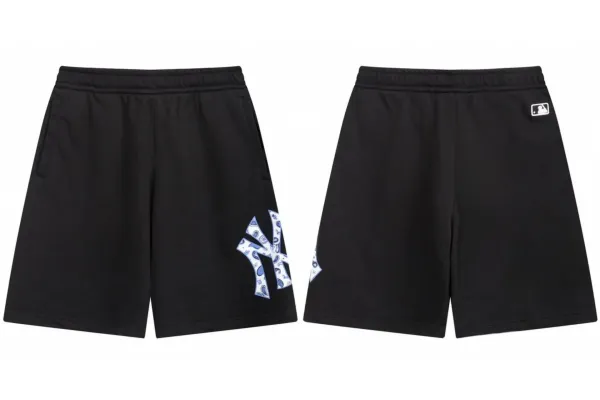 New York Yankees x MLB Paisley Logo Shorts Black - 1