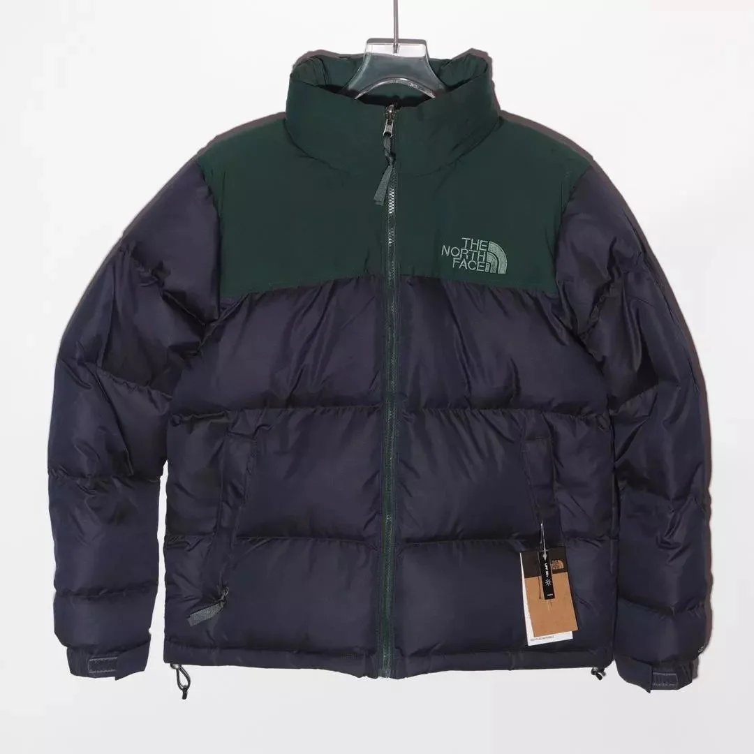 The North Face 1996 Retro Nuptse Jacket Navy and Forest Green Down-Jacket - 1