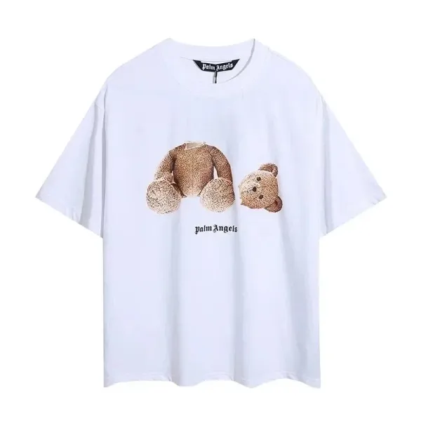 Palm Angels Teddy Bear Graphic White T-Shirt - 1