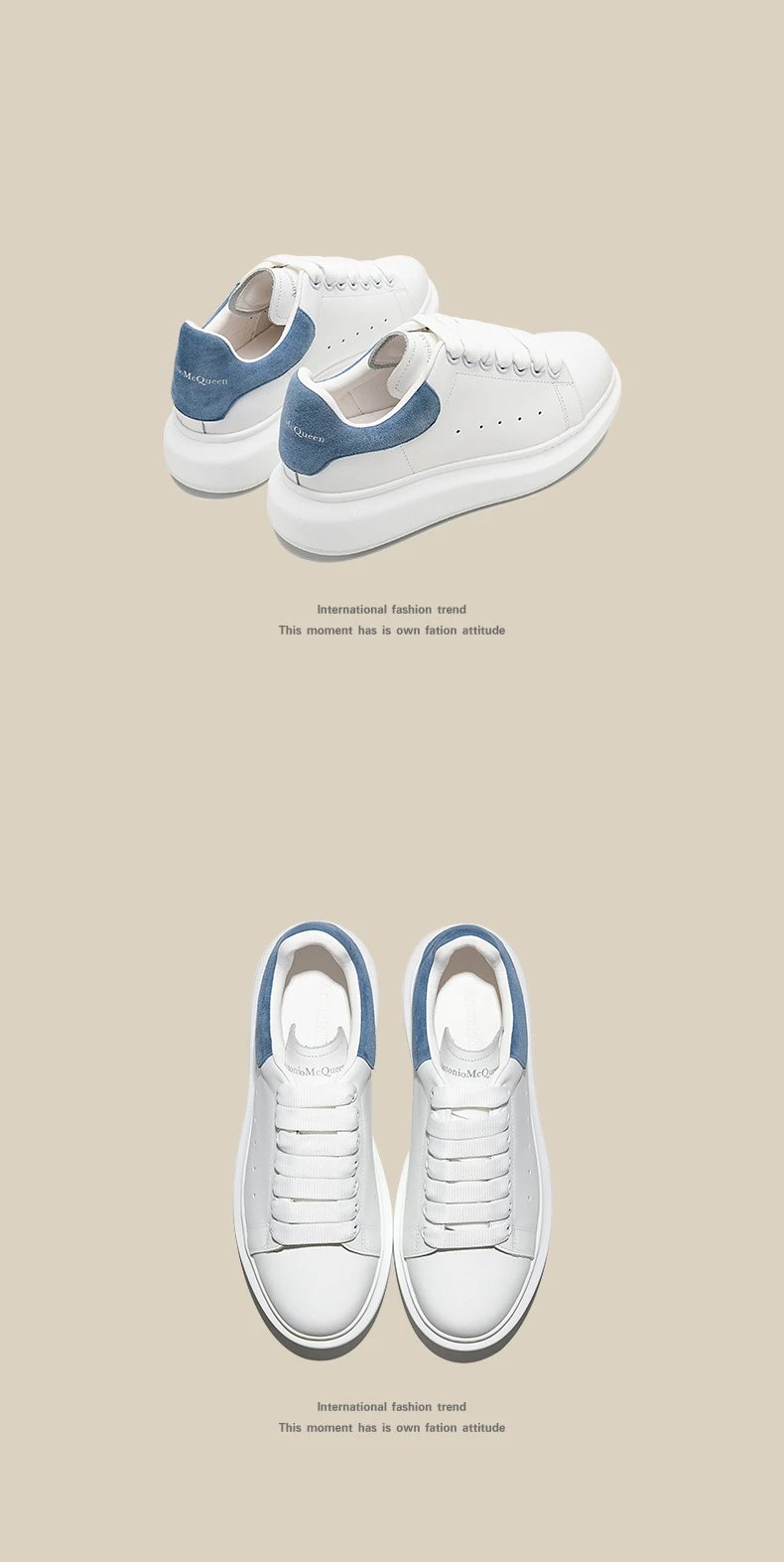 Alexander McQueen Oversized Sole White Sneakers - 22