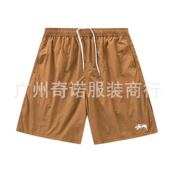 Stüssy Classic Logo Swim Shorts Brown - 1