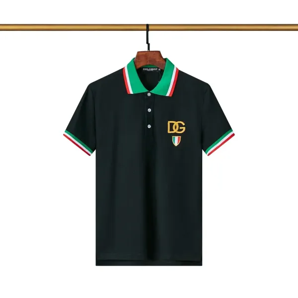 Dolce & Gabbana DG Shield Logo Black Polo Shirt - 1