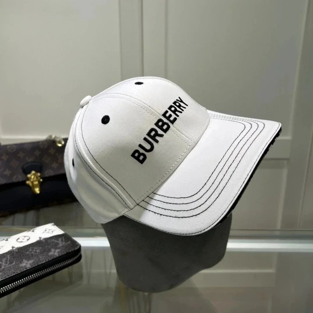 Burberry Classic Check Baseball Cap Beige - 4
