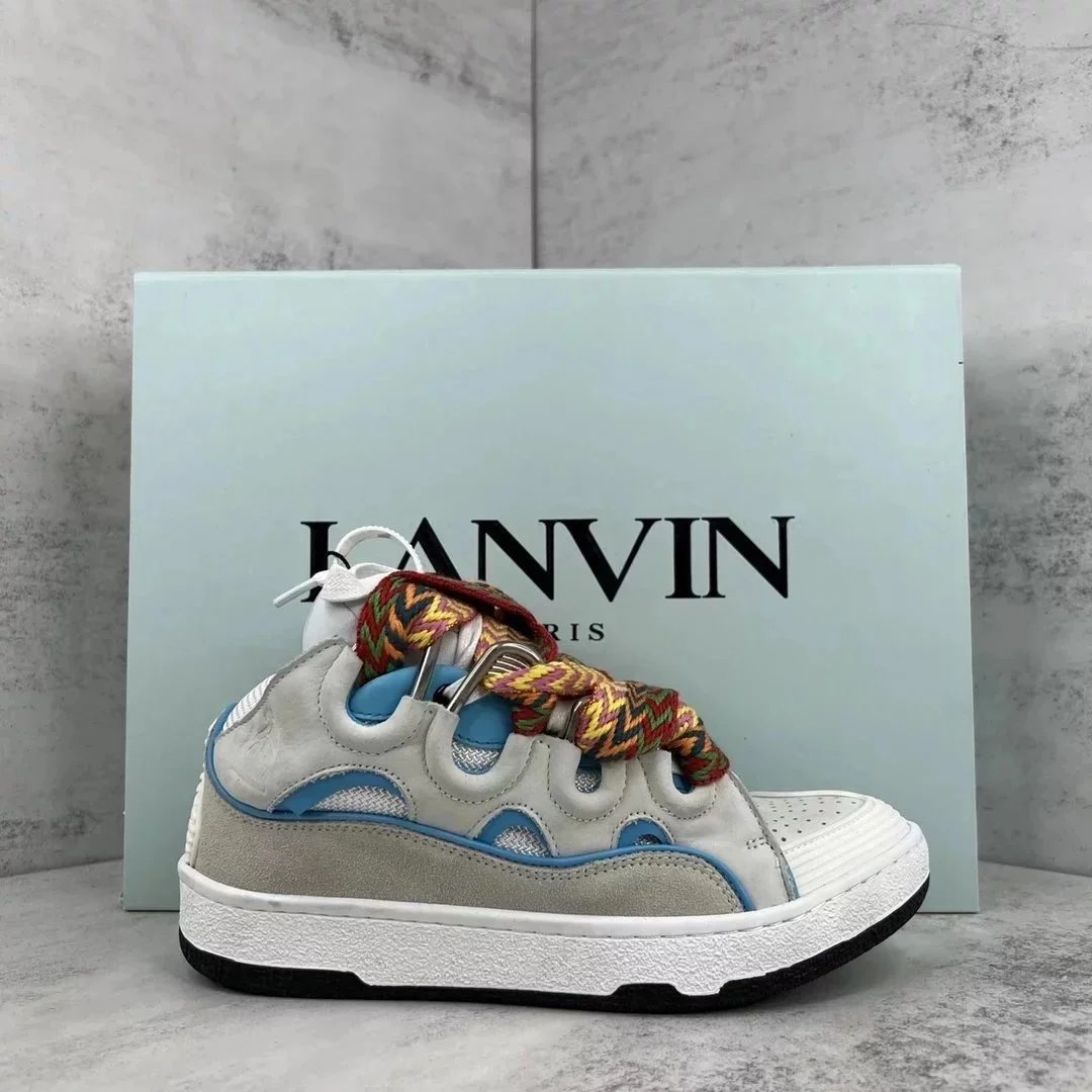 Lanvin x Pharrell Williams Run-Off Sneakers Beige Multicolor Sneakers - 9