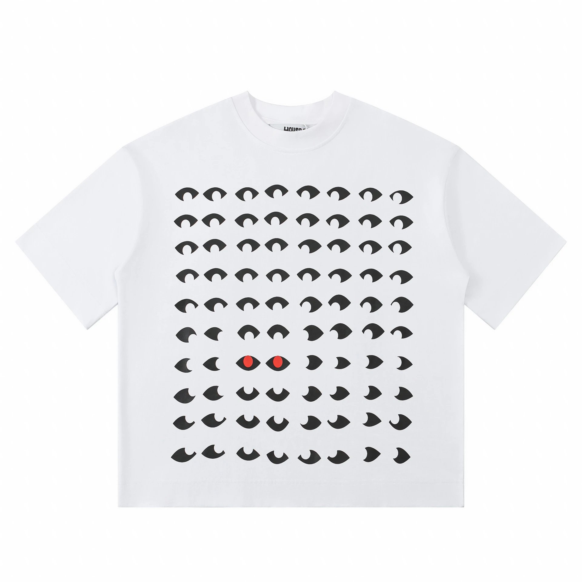 Comme des Garçons Play x Uniqlo Eye Pattern White T-Shirt - 1