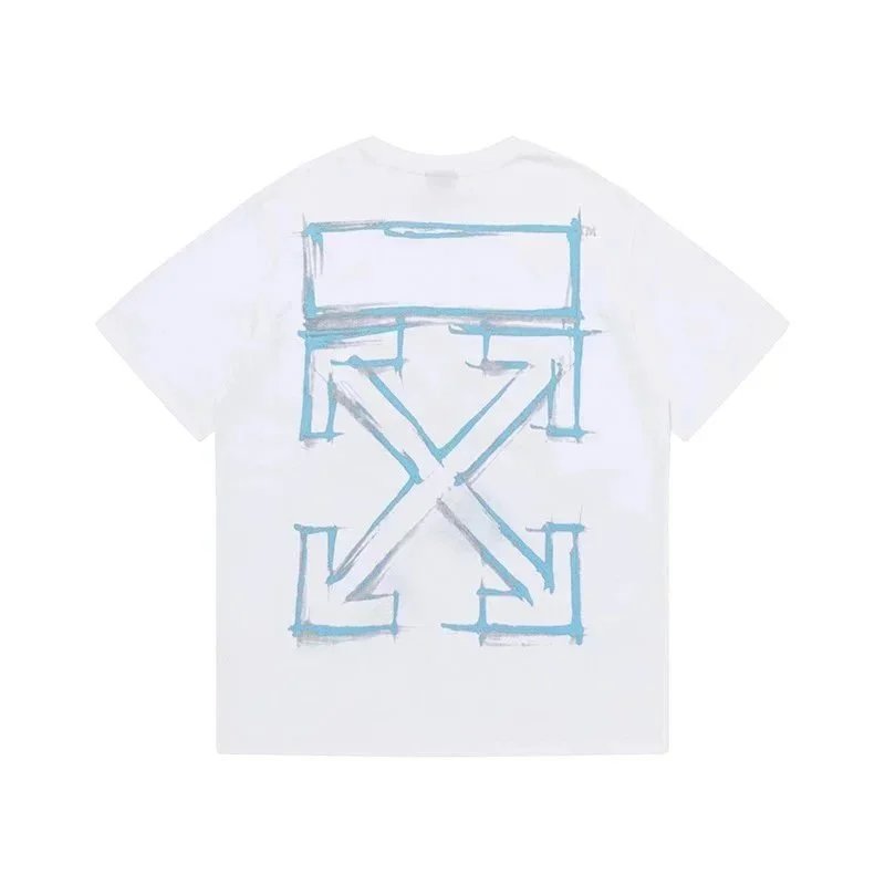 Off-White Painted Arrow Logo White T-Shirt - 1