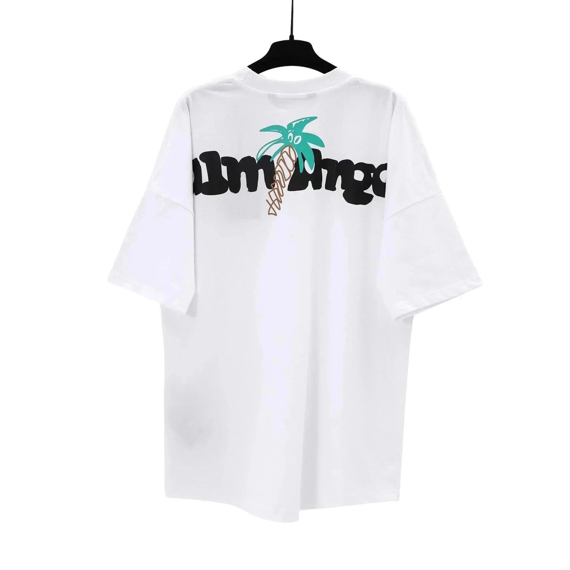 Palm Angels Paint Splatter Graphic T-Shirt Cream - 9